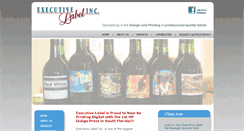 Desktop Screenshot of executivelabel.com
